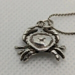 Sterling crab  necklace